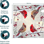 Kawani Winter Mailbox Cover Christmas Birds Holly Berry Branches Snow Mailbox Covers Magnetic Standard Size 25.5x21 Inch Winter Xmas Holiday Post Letter Box Cover for Garden Yard Decor