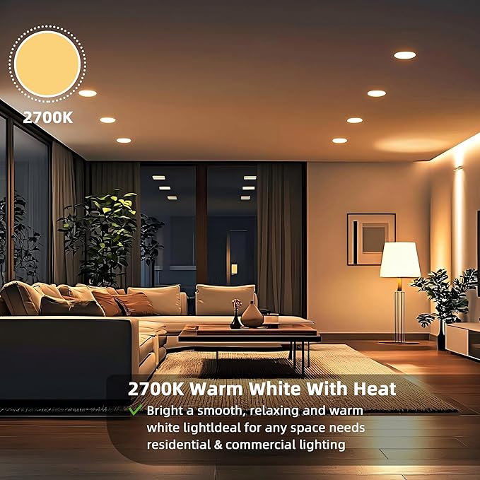 PAR30 Long Neck Halogen Flood Light Bulbs, 120V 75W, Dimmable High Output, E26 Medium Base, 2700K Warm Lighting, 3000 Hours for Recessed Light Bulb, 6 Pack