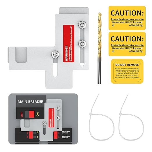 Generator Interlock Kit Compatible with Siemens or Murray 150 Amp or 200 Amp Panels, Interlock Kit with 7/8 to 1 1/4 Inch Spacing Between Main and Branch Breaker