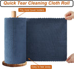 80 Pack Microfiber Cleaning Cloth Roll,Lint Free Rags & Tear Away Reusable Towels Washable Scratch,Ultra Absorbent Dish Rags(12" x 12") for Car Kitchen Home Garage-Navy Blue