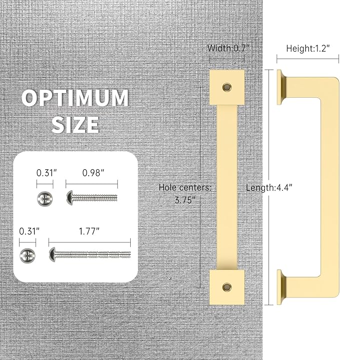 FILTA 3.75 Inch(96mm) Hole Centers Gold Cabinet Pulls(Set of 10),Gold Cabinet Pulls Zinc Alloy Kitchen Cabinet Handles Cabinet Hardware for Cabinets Cupboard Drawer