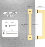 FILTA 3.75 Inch(96mm) Hole Centers Gold Cabinet Pulls(Set of 10),Gold Cabinet Pulls Zinc Alloy Kitchen Cabinet Handles Cabinet Hardware for Cabinets Cupboard Drawer