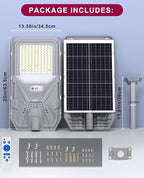 JAYNLT X-7500W Solar Street Lights,6500K Commercial Parking Lot Light Dusk to Dawn Dusk to Dawn,IP68 Waterproof Flood Security Street Lights Motion Sensor for Garage,Road