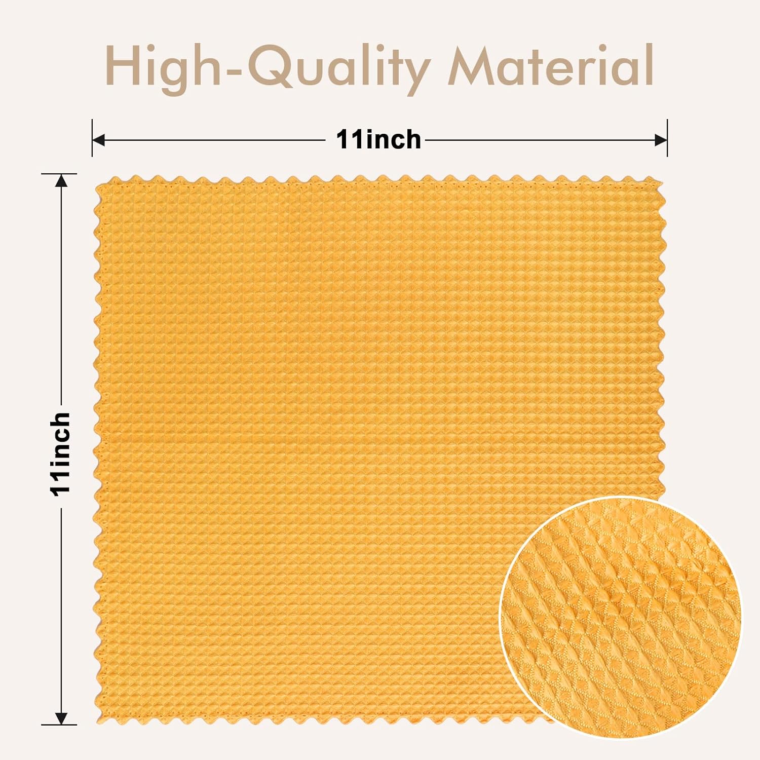 AIDEA Microfiber Glass Cleaning Cloth 12PK, Lint Free Cloth Polishing Cleaning Rags, Stainless Steel Wipes, Kitchen Dishcloths, Microfiber Towels for Car Detailing, Window, Home, 11×11"