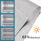 SmartWings Motorized Zebra Shades Work with HomeKit, Alexa, Google Home, 60% Blackout Light Filtering Day Night Sheer Blinds, Privacy Light Control, for Home/Office, Customized, Grey