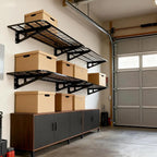 4-Pack 2x4ft Garage Wall Shelving, 4 Shelf Total 16 ft(L) Garage Shelving Wall Mounted, Heavy-Duty Storage Shelves, Perfect for Holding Storage Bins, Sporting Goods, Tools, and More Space-Saving