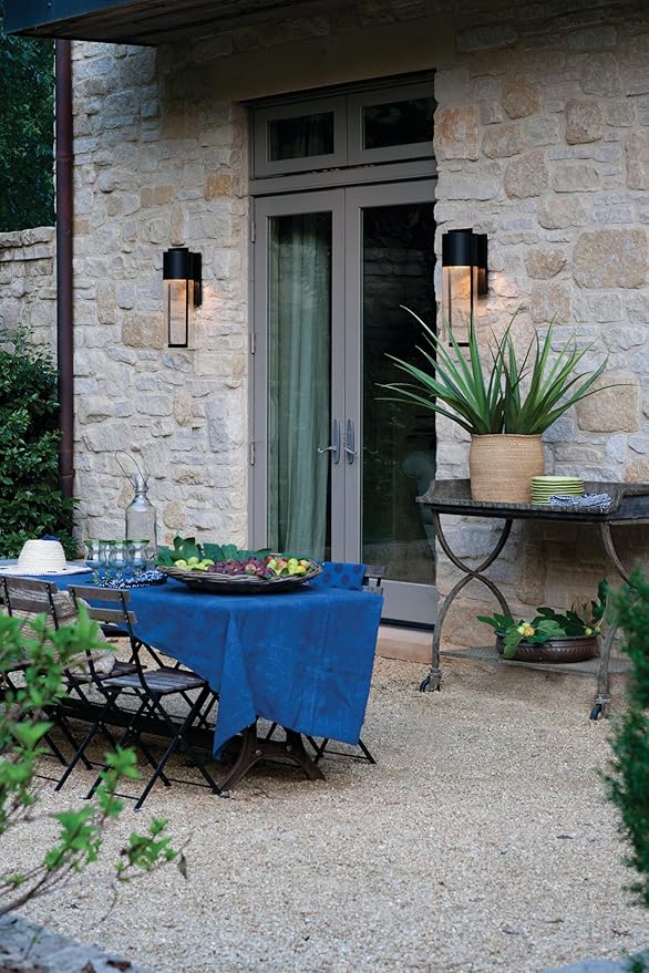 Hinkley Shelter Medium Outdoor LED Wall Mount Lantern - Minimalist Style, Dark Sky-Compliant, Solid Aluminum/Clear Seedy Glass - Hematite