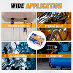 KOOTANS 24PCS Brass Pipe Fittings Brass Hex Nipple Hex Coupling Kit 1/8" to 1/8" NPT, 1/4" to 1/4" NPT, 3/8" to 3/8" NPT Male to Male Female to Female Adapter Pipe Fitting Connector