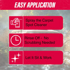 RemoovABull Carpet & Upholstery Stain Remover – Fast Acting, Powerful Cleaner for Oil, Grease, Dirt, Coffee, Urine & More – Ideal for Car Interiors, Fabrics, & Carpets – Made in the USA