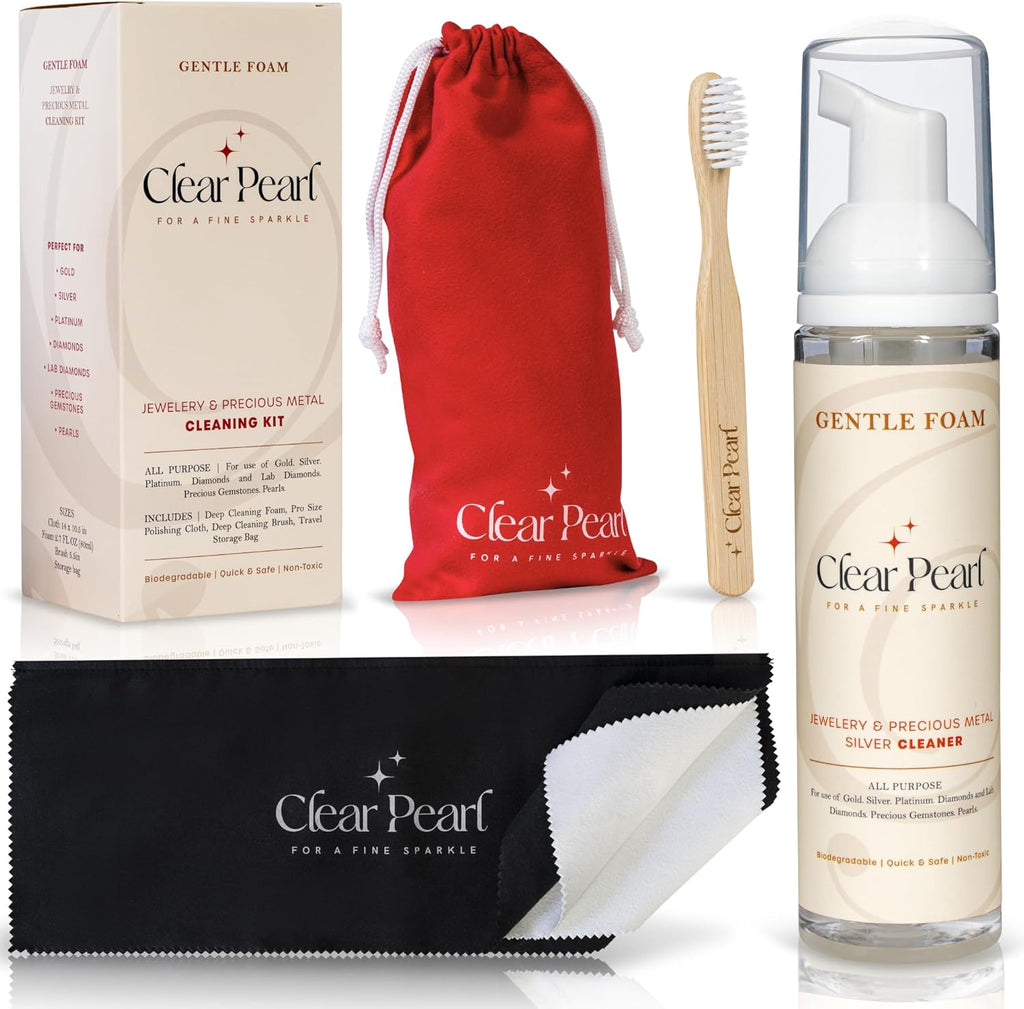 Best Jewelry Cleaner Kit & Silver Polishing Cleaning Kit - Silver and Gold cleaner, Diamond Ring Cleaner & Jewelry Cleaner Solution - Eco-Friendly, Natural, Non-Toxic, Travel Friendly