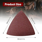 204PCS towbluii Oscillating Multitool Sandpaper, 3-1/8 Inch Triangle Sandpaper for Triangle Sanding Pads, Assorted 40/60/80/120/180/240 Grit 30pcs Each