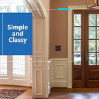 LIDER Minimalist Design Matte Finish Lighted 4-Way Decorator Light Switch, Four Way Frameless Rocker Switch, Residential/Commercial Grade, 15A 120V/277V, UL Listed, LS15-4W-BR, Brown