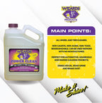 Wizards Power Clean Wheel and Tire Cleaner - Non Caustic and No Acid Biodegradable Interior Cleaning Supplies - Safe on All Kinds of Wheels - Dissolves Grease, Brake Dust and Road Grime - 1 Gallon