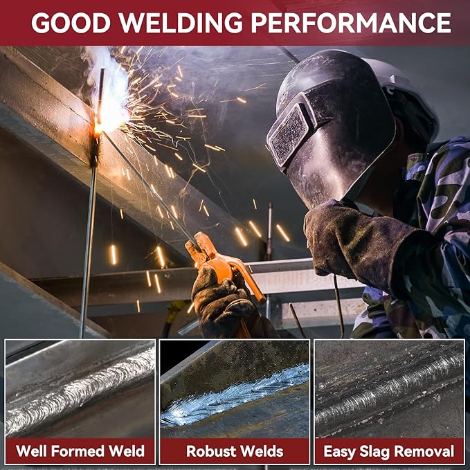 ARCCAPTAIN E7018 Welding Rod 1/8'' 5LB Low Hydrogen Carbon Steel Welding Sticks Electrodes, Welding Rods ARC Welding Equipment