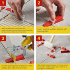 501 Pcs Tile Leveling System with 1/8" (3mm) Tile Spacers, Tile Wedges and Tile Leveling Clips - Saves Time for Perfect and Precise DIY Installation of Ceramic Tiles - With Leveler Tool (Pliers)