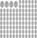 100 PCS 1/2" Liquid Tight Connector NPT Non-Metallic for PVC Electrical Flexible Conduit Fittings - Sturdy, Quick Installation, UL Listed for Home Outdoor Tubes Tools