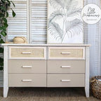 Dixie Belle Paint Company Chalk Finish Furniture Paint - Burlap (1 Gallon - 128oz) - Matte Cozy Tan Chic Chalk Mineral DIY Furniture Paint