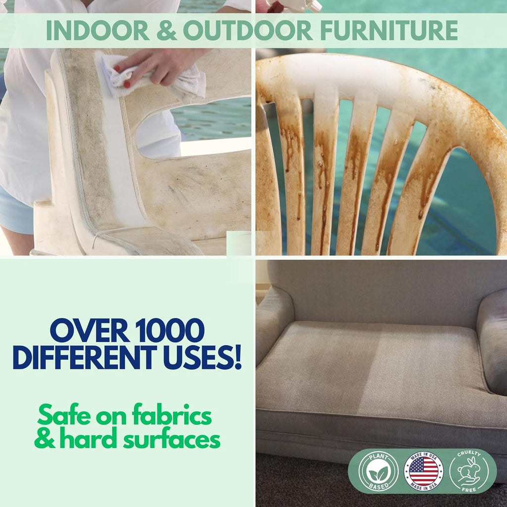 Whip It Cleaner, Multi Purpose Stain Remover CONCENTRATE, Makes 32 Bottles, Plant Based Enzyme Cleaner, Cleaning Food, Grease, Coffee, Wine, Baby Stains, pet stains, Over 500 uses, Made in USA, 32 OZ