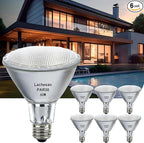 Par30 Long Neck Halogen Flood Light Bulbs 6pcs, 60W 120V 2700K Warm White Dimmable High Brightness, E26 Base, Great for Accent Lighting, Tracking, Recessed Bulb