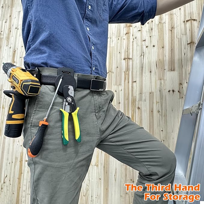 MUTUACTOR Magnetic Tool Belt Clip,Anti-Slip Heavy Duty Belt Clips Magnet Holster,Strong Neodymium Magnetic Tool Holder Clips for Organizing Screws, Hammers, Sockets, Pliers, Drills, Wrenches,2PCS