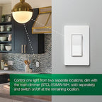 Lutron Sunnata Touch Dimmer Switch, LED+ Advanced Technology for LED and Incandescent, 3 Way/Multi Location, STCL-153M-LA, Light Almond