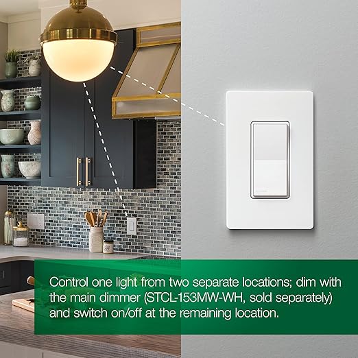 Lutron Sunnata Touch Dimmer Switch, LED+ Advanced Technology for LED and Incandescent, 3 Way/Multi Location, STCL-153M-LA, Light Almond