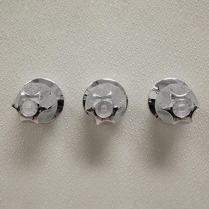 Danco (39619 Bathtub and Shower 3-Handle Remodel/Rebuild Trim Kit for Price Pfister Verve Faucets, Includes 12H-2H, 12H-2C, 12H-18D Stems, Knob Handles in Chrome, (Pack of 12)