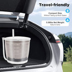 Portable Non-Electric Washing Machine - Hand Crank Manual Washer Spin Dryer 2 in 1, Compact for Apartment, RV, Camping, Travel, Outdoor Use (Grey)