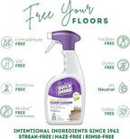 Quick Shine Hardwood Floor Cleaner Daily Care 24oz, 6Pk | Naturally Cleans Dirt & Scuff Marks | Dirt Dissolving, Streak Free, No Rinse & Ready to Use | Spray, Wipe, Done! | Safer Choice Cleaner