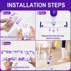 40 Pack Disposable Power Mop Pads for Swiffer Power Mop Pads,Compatible with Swiffer Power Mop Refills,Thickened Multi-Surface Replacement for Swiffer Wet Pads Refill on All Finished Floors