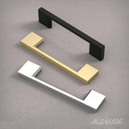 Alzassbg 5 Pack Polished Chrome Cabinet Pulls, 11-1/3 Inch(288mm) Hole Centers Rectangle Cabinet Handles Kitchen Pulls for Drawers and Cabinets AL3051CP