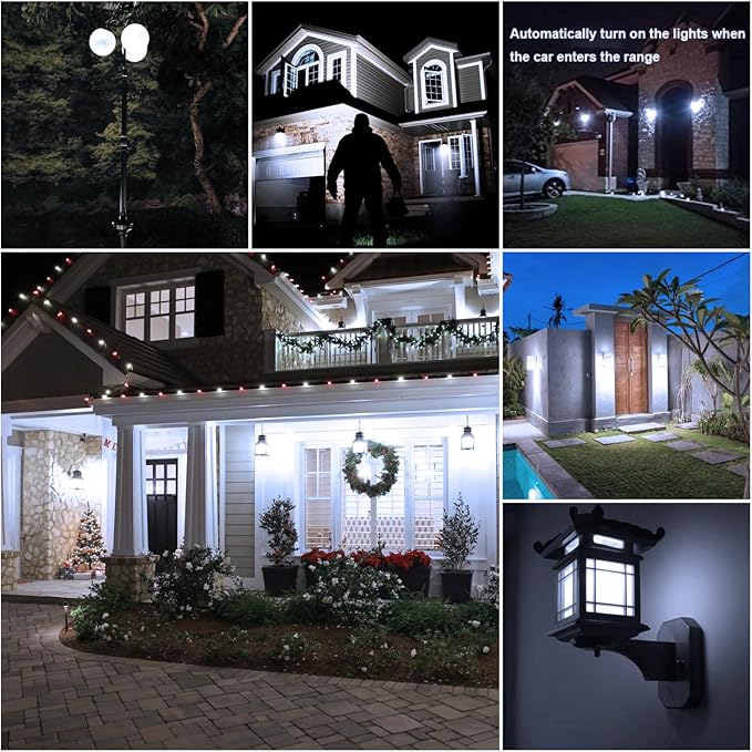 Radar Motion Sensor LED Light Bulbs, 32W Daylight White 6000K 4000LM (300W Equivalent) Auto Motion Detector Activated Dusk to Dawn Light for Stairway, Hallway, Porch, Garage, Driveway, Patio, 2 Pack