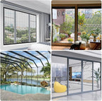 Fiberglass Window Screen Roll 96" x 100' Continuous Roll UV Protection Install and Repair Door and Window Screen(96" x 100', Black)