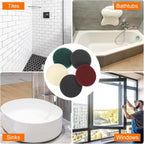 HARFINGTON 4pcs Scrubber Scouring Pads 180 400 800 1200 Grits 5 Inch Drill Power Brush Hoop and Loop Surface Conditioning Disc Drill Scuffing Disc Scrub Pads for Kitchen Cleaning, 4 Colors