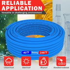 CheeMuii 76 PCS Brass DOT Air Line Fittings with 100FT 1/4" and 50FT 3/8" Blue DOT Air Lines Kit Push Lock Air Line Quick Connect Fittings with Pneumatic Tubing Set