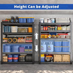 REIBII 3010LBS Storage Shelves 72" H Garage Shelving Heavy Duty Metal Shelving 5 Tier Adjustable Metal Shelves for Storage for Kitchen Pantry Warehouse Basement 72" H x 35.5" W x 16" D, 3 Pack