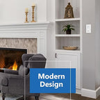 LIDER Brushed White Minimalist Design Decorator Switch, Frameless Paddle Wall Light Switch, On/Off Rocker Switch, Single Pole, Residential Grade, UL Listed, 3 Wire, 15A 120-277VAC, 5 Pack