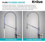 KRAUS Oletto 2-in-1 Commercial Style Pull-Down Single Handle Water Filter Kitchen Faucet for Reverse Osmosis or Water Filtration System in Spot-Free Stainless Steel, KFF-2631SFS