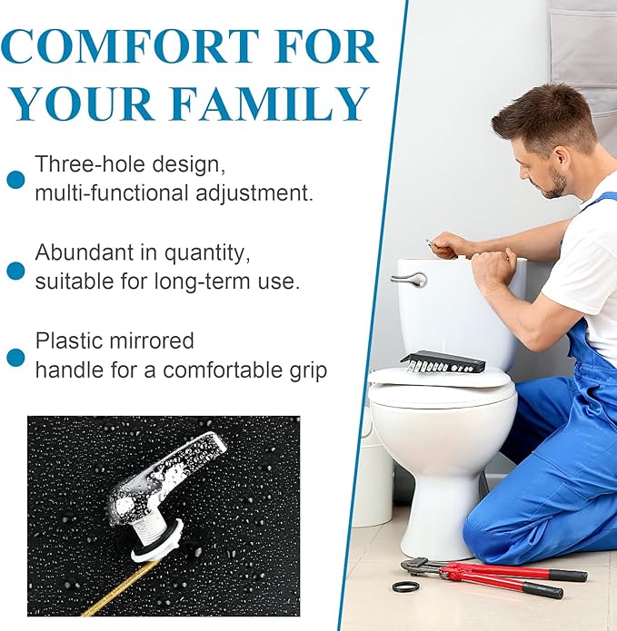 12 Pcs Toilet Handle Lever Flush Replacement Universal Brass Toilet Flush Handle Toilet Tank Trip Lever Bulk for Most Front Mount Toilet