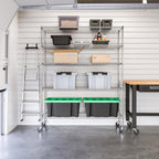 Seville Classics UltraDurable Heavy Duty NSF Solid Steel Wire Rack Storage Unit Organizer for Garage, Warehouse, Office, Restaurant, Classroom, Kitchen, 5-Tier Shelving, 60" W x 18" D