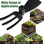 Hoe Garden Tool, 45 Inch Garden Hoe Adjustable Long Handle, 2 in 1 Garden Hoe for Weeding, Stainless Steel Weeder Tool for Yard Long Handle, Gardening Hoe for Planting, Lossening, Digging