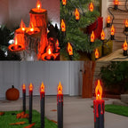 Flickering Flame Light Bulbs 1W, C7 E12 Incandescent (12 Pack), UL Listed 2200K Orange, Candelabra Bulbs for Window Candles, Chandeliers, Halloween Night Lights, C7 String Light Replacement