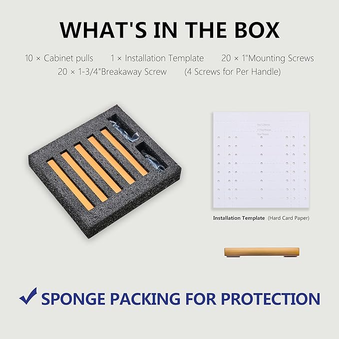 10 Pack 4 Inch Length|3 Inch(76mm) Hole Center Champagne Bronze Kitchen Cabinet Handles, Cabinet Pulls Kitchen Cabinet Hardware, Cupboard Pulls, Drawer Handles