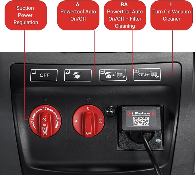 Starmix 1635 "The Ultimate 9.2 Gallon/35L High Performance Multi-Use Portable Dust Extractor - Wet/Dry - Auto Self-Clean Filter System - HEPA Certified, 103365