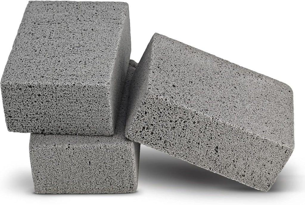 Maryton Grill Stone Cleaning Brick - Griddle Grills Cleaning Kit Block Pumice Stone for Removing Stains BBQ Grease, 3 Count