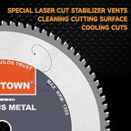 TWIN-TOWN 14-Inch 80 Teeth Dry Cut Mlid Steel and Ferrous Metal Cermet Saw Blade with 1-Inch Arbor