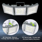 STASUN 2 Pack 300W LED Flood Lights, Mini Series Outdoor Floodlight, 30000LM 6000K Daylight White, IP66 Waterproof, 3 Adjustable Heads, Exterior Flood Lights for Yard, Driveway, Garage, Patio,Barn