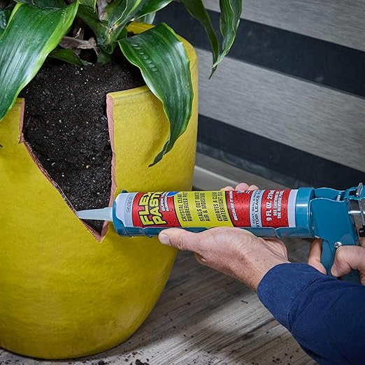 Flex Paste, Waterproof Paintable Putty, Spackle Sealant, Fill Gaps Cracks Holes - Block Out Water and Air - UV Resistant - Walls, Drywall, EPDM, Concrete, Roof, RV Repairs, Clear, Cartridge