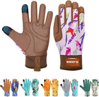 Leather-Gardening-Gloves for Women,Thorn-Proof Work-Gloves for Weeding,Digging,Planting,Pruning Yard garden Gloves