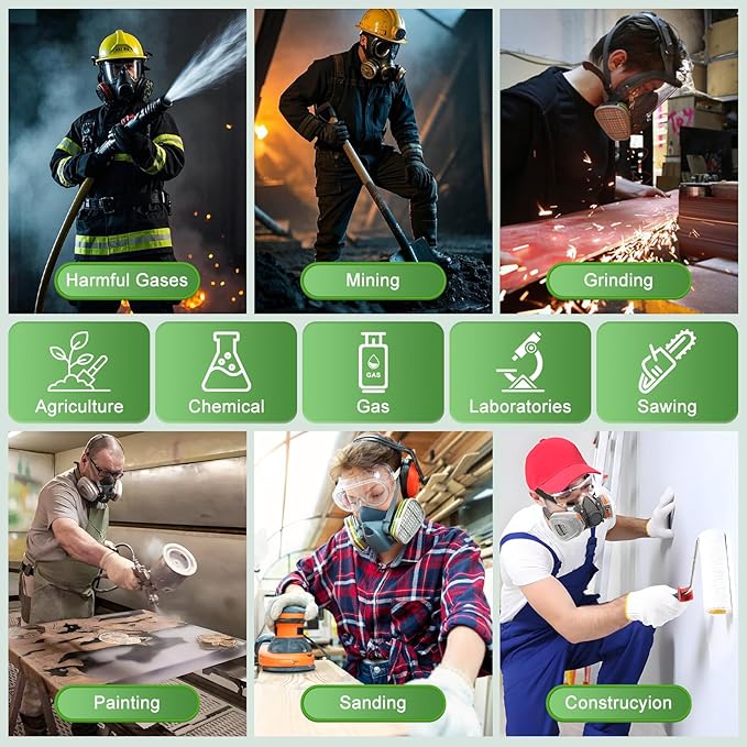 100PCS 5N11 Respirator Filter Cotton, Replacement Particulate Filter Cotton for 6200, 6502, 7502, 6800, and FF402 Series Respirator Mask, Respirator Filter Against Dust, Paint, Spray